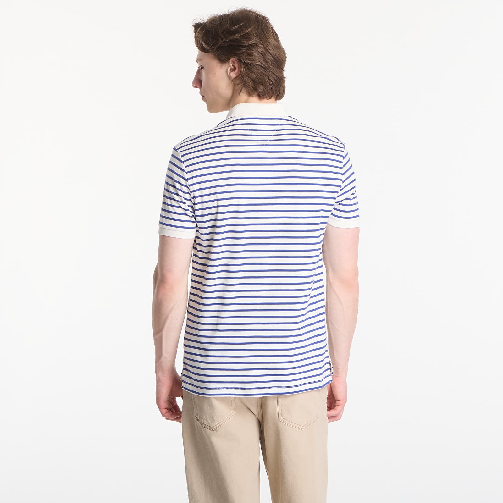 Pólók Tommy Hilfiger Liquid Cotton Reg Seasonal Polo Tee Ivory Petal / Pigment Blue