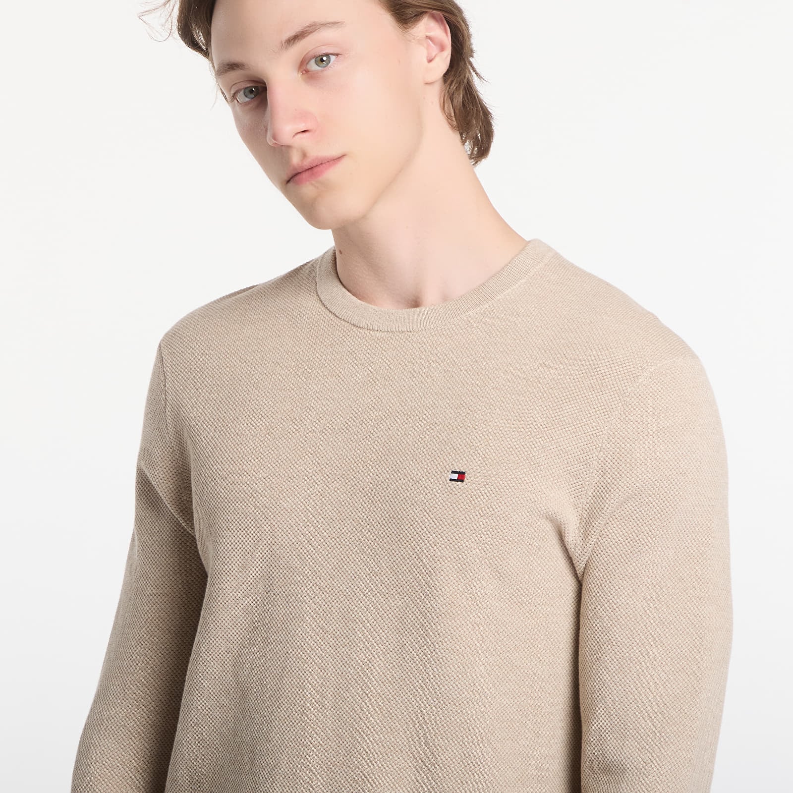 Maglioni Tommy Hilfiger Essential Structure Crew Neck Batique khaki Heather