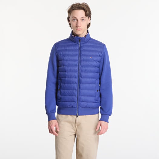 Mikina Tommy Hilfiger Mix Media Ess Rwb Stand Collar Sweatshirt Pigment Blue