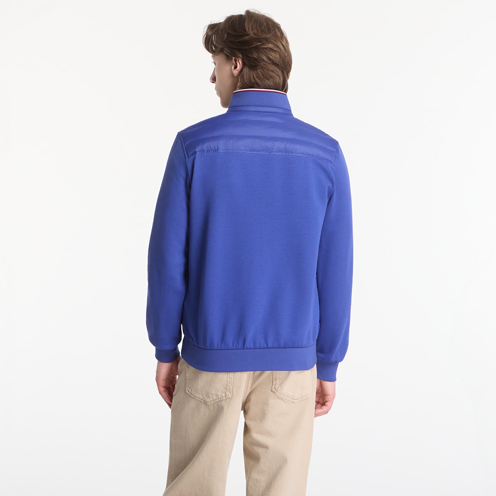Sweatshirts Tommy Hilfiger Mix Media Ess Rwb Stand Collar Sweatshirt Pigment Blue