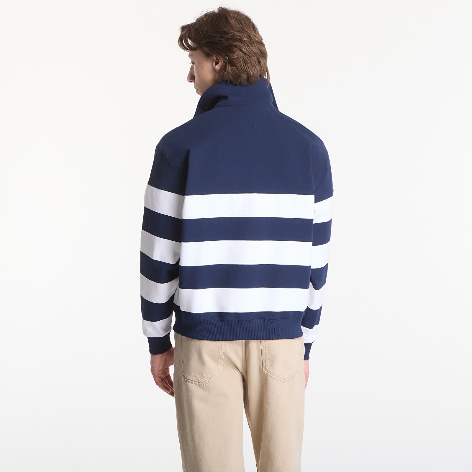 Hettegensere og sweatshirts Tommy Hilfiger Nautical Block Stripe 1/4 Zip Carbon Navy