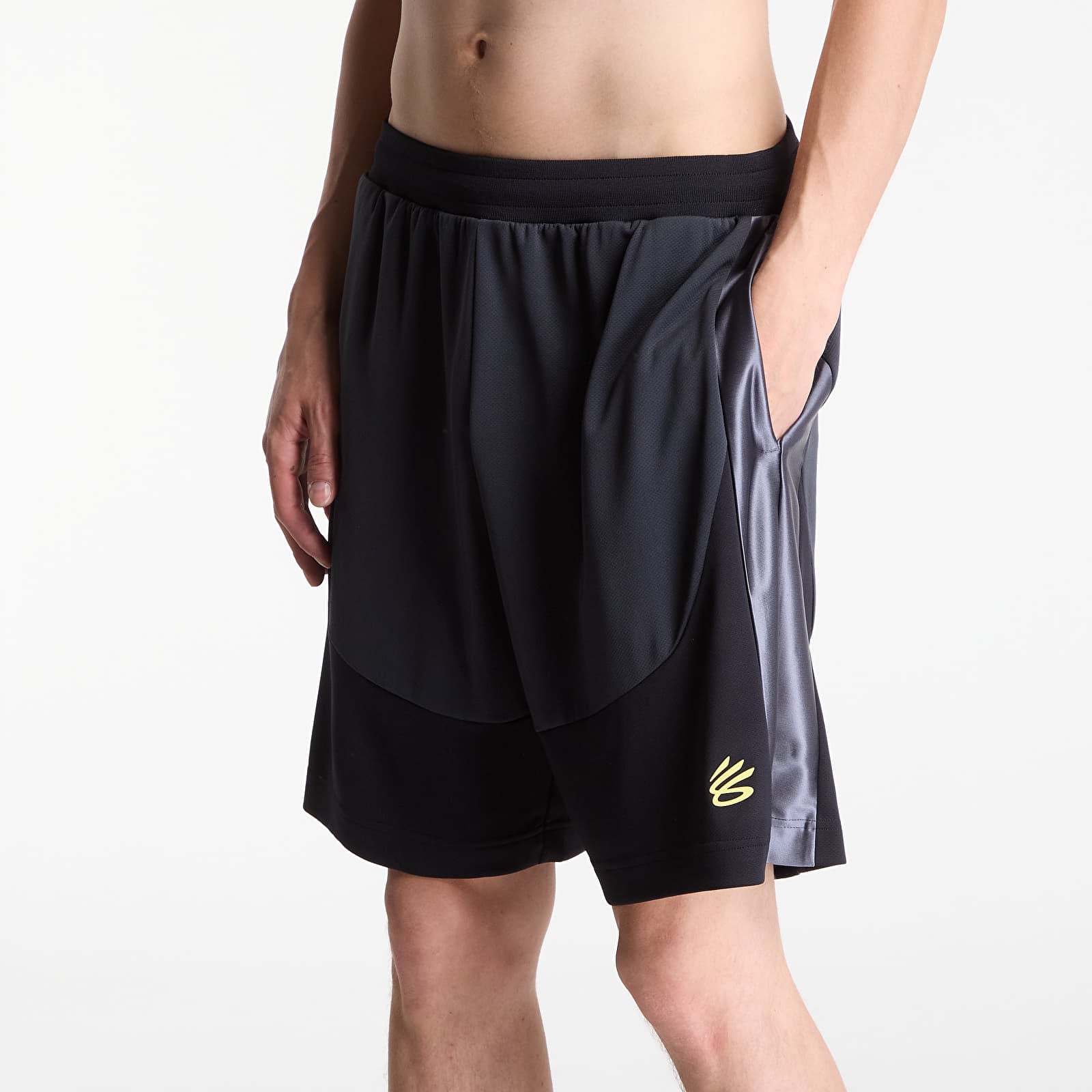 Men's shorts Under Armour Curry Splash Short Anthracite/ Black/ Lumin Yellow