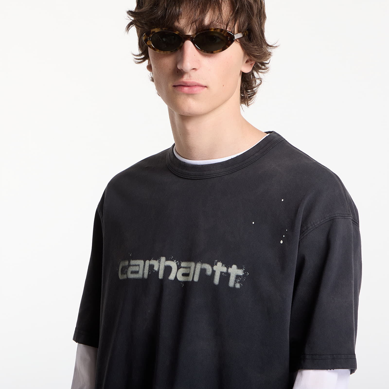 Men's T-shirts Carhartt WIP S/S Painter T-Shirt UNISEX Black Destroy Wash, Splatter