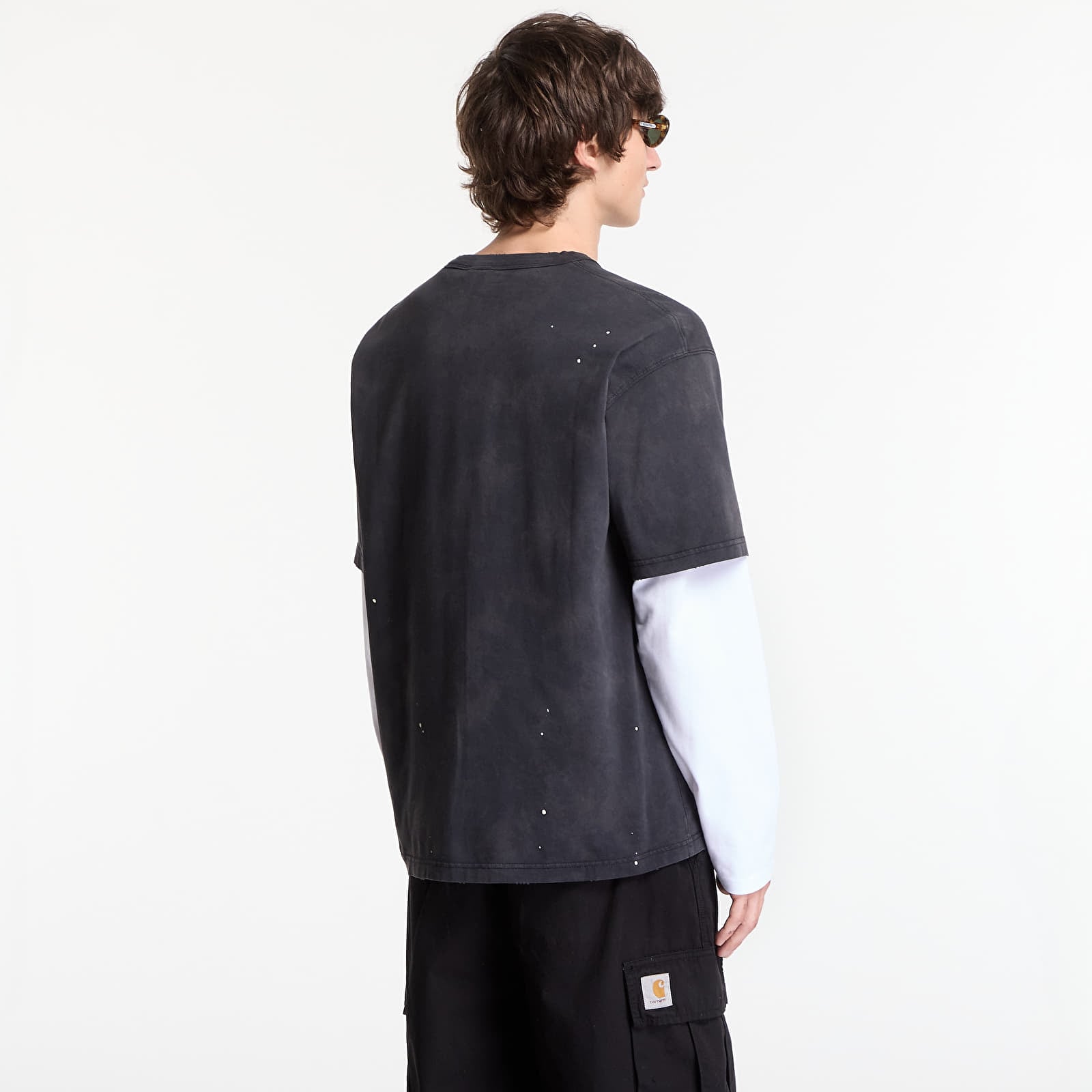Men's T-shirts Carhartt WIP S/S Painter T-Shirt UNISEX Black Destroy Wash, Splatter