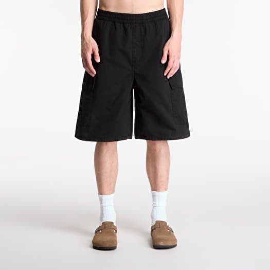 Kurze Hosen Carhartt WIP Mandler Cargo Short UNISEX Black Garment Dyed