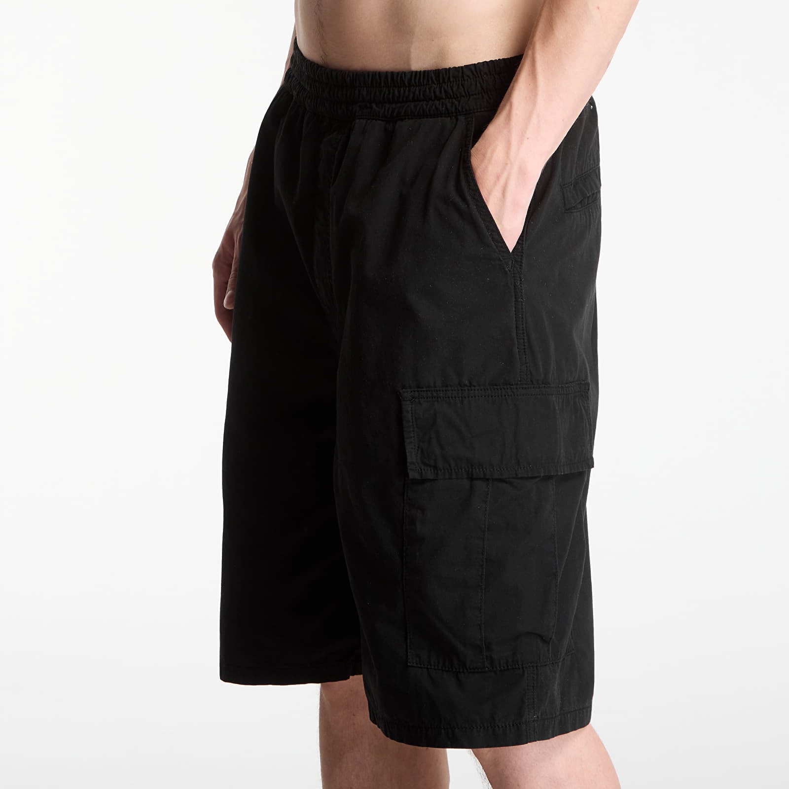 Men's shorts Carhartt WIP Mandler Cargo Short UNISEX Black Garment Dyed