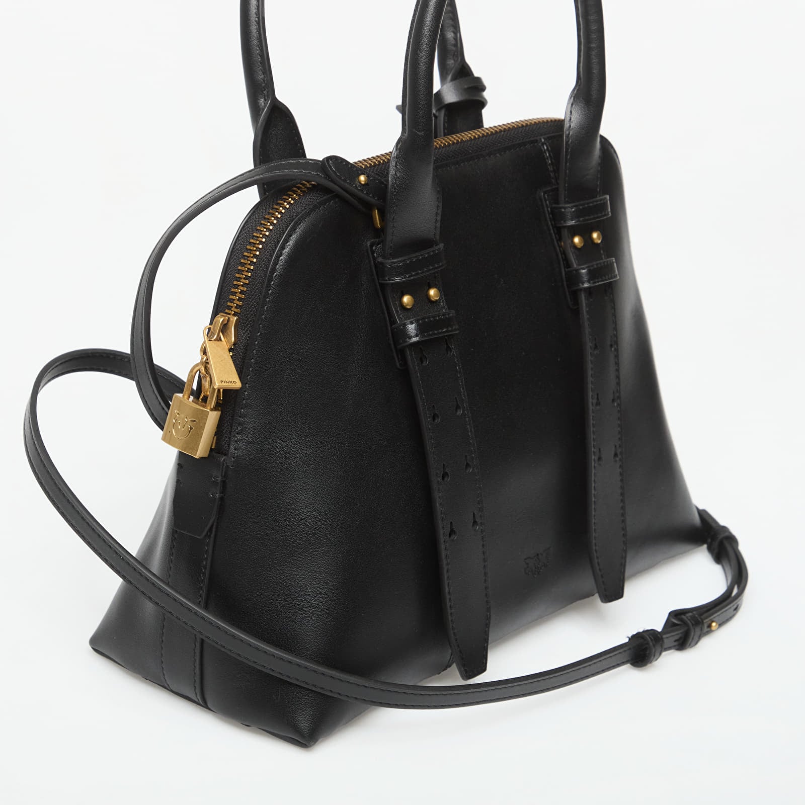 Dámské kabelky Pinko Bowling Bag Medium Vitell Black