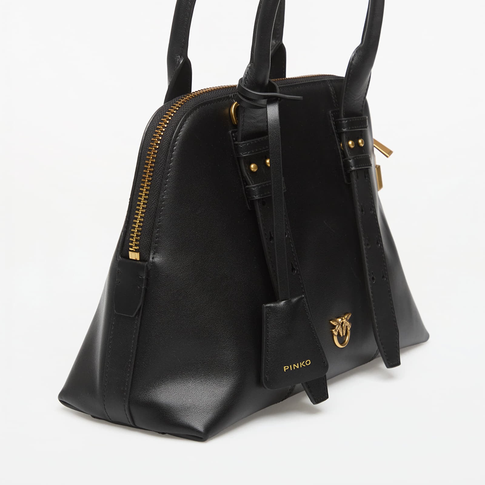Dámské kabelky Pinko Bowling Bag Medium Vitell Black