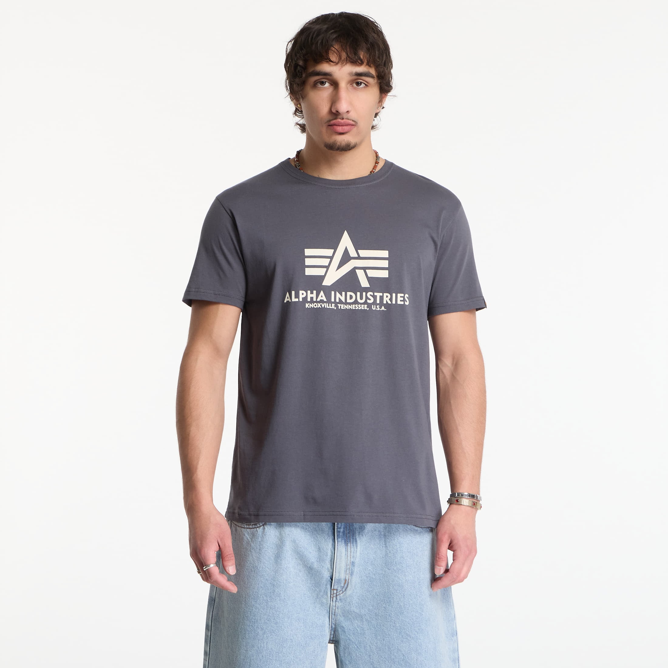 T-shirt Alpha Industries Basic T-Shirt Grey Black XL