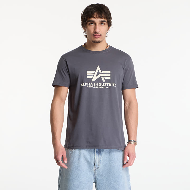 Tričko Alpha Industries Basic T-Shirt Grey Black