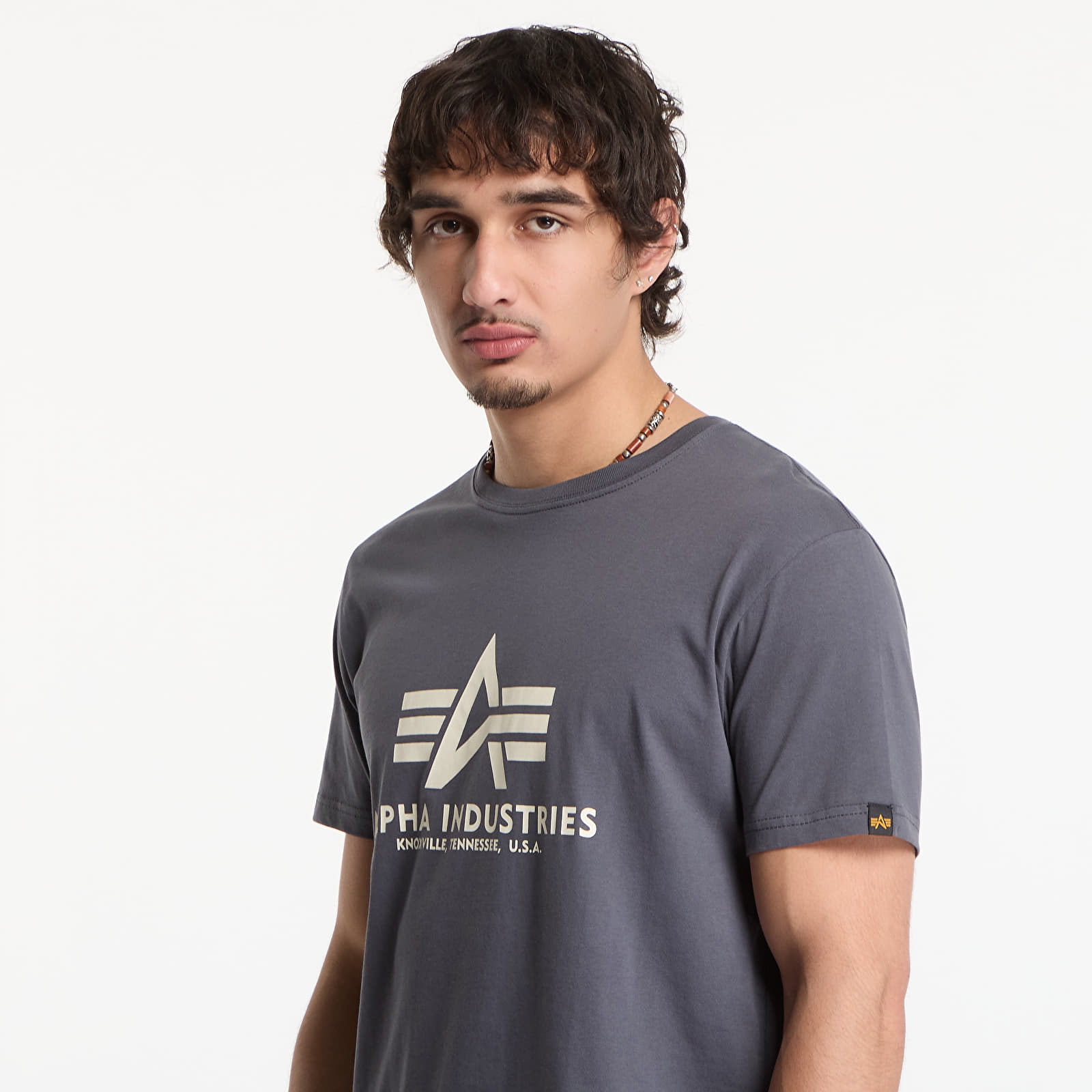T-shirts til mænd Alpha Industries Basic T-Shirt Grey Black