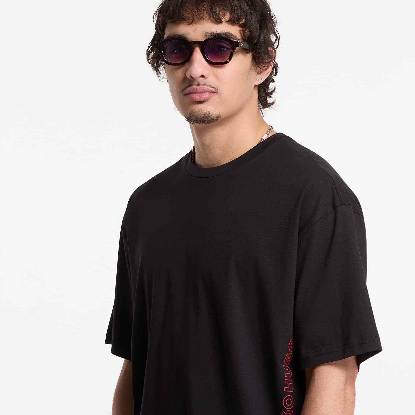 Meeste T-särgid Hugo Boss Tiki T-Shirt Black