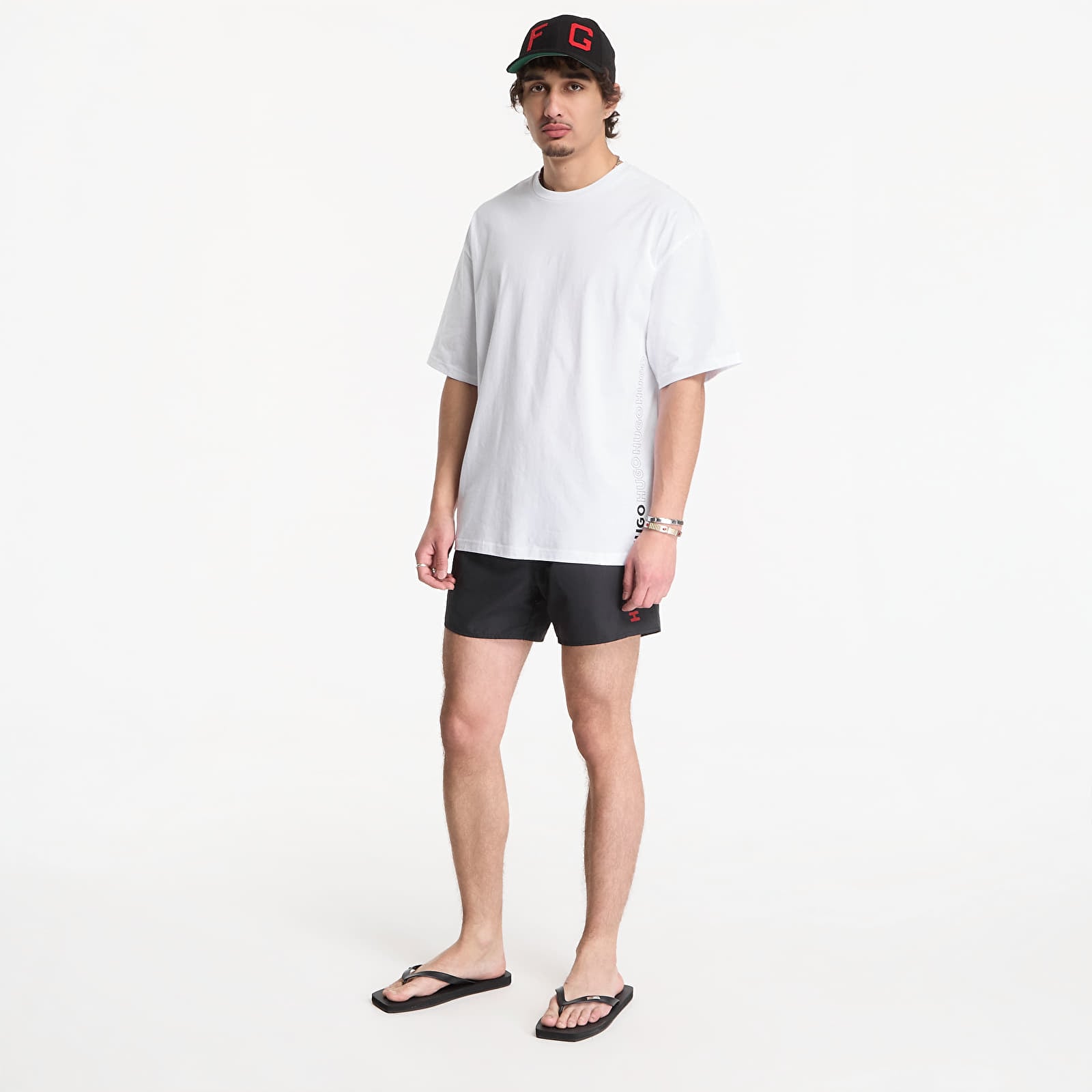 Meeste T-särgid Hugo Boss Tiki T-Shirt White