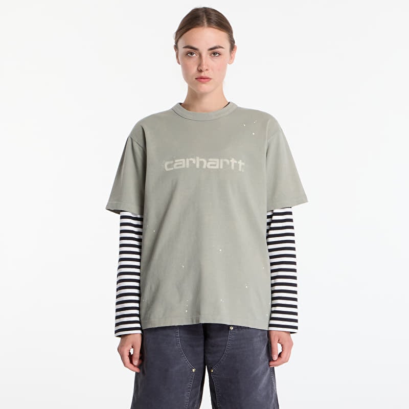 T-shirt Carhartt WIP S/S Painter T-Shirt UNISEX Shady Green Destroy Wash, Splatter