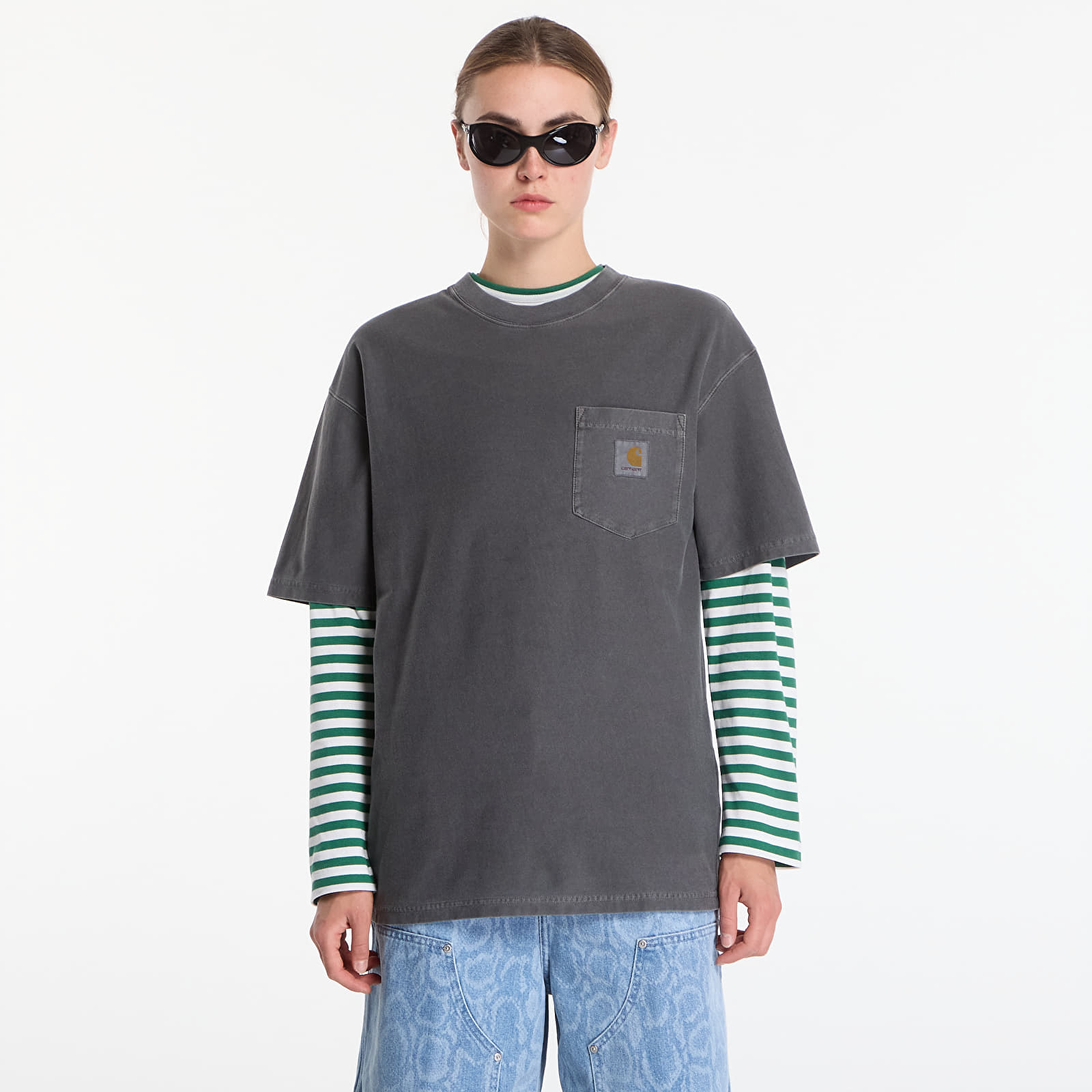 T-särgid Carhartt WIP S/S Loose Pocket T-Shirt UNISEX Black Garment Dyed