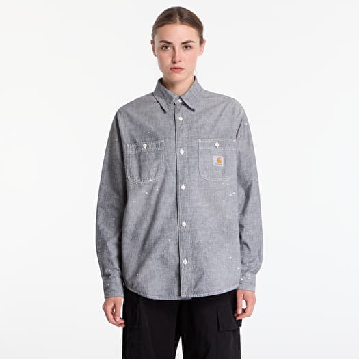 Carhartt WIP L/S Painter Shirt UNISEX Black Worn Used, Splatter