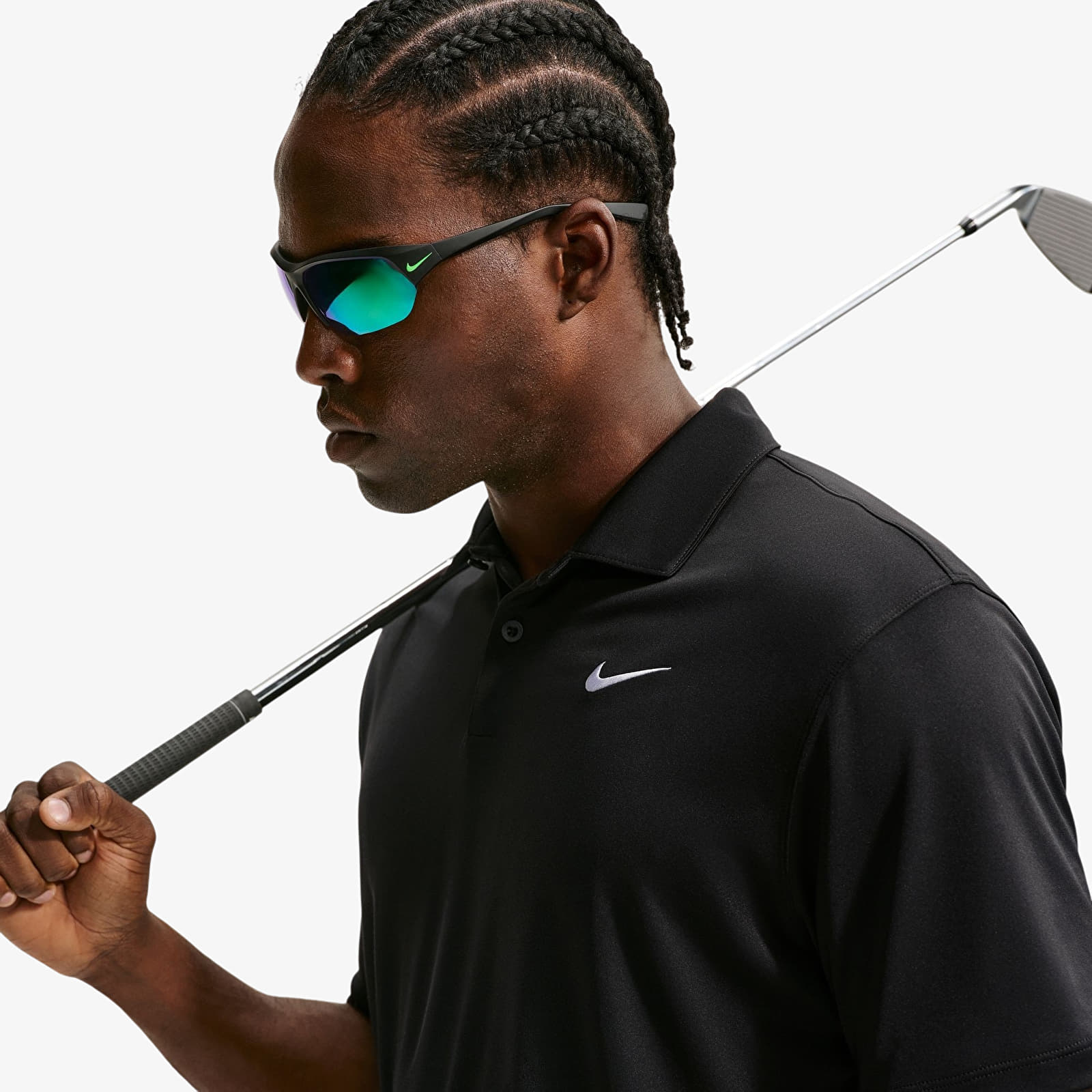 T-shirty męskie Nike Approach Men's Dri-FIT Golf Polo Black/ White