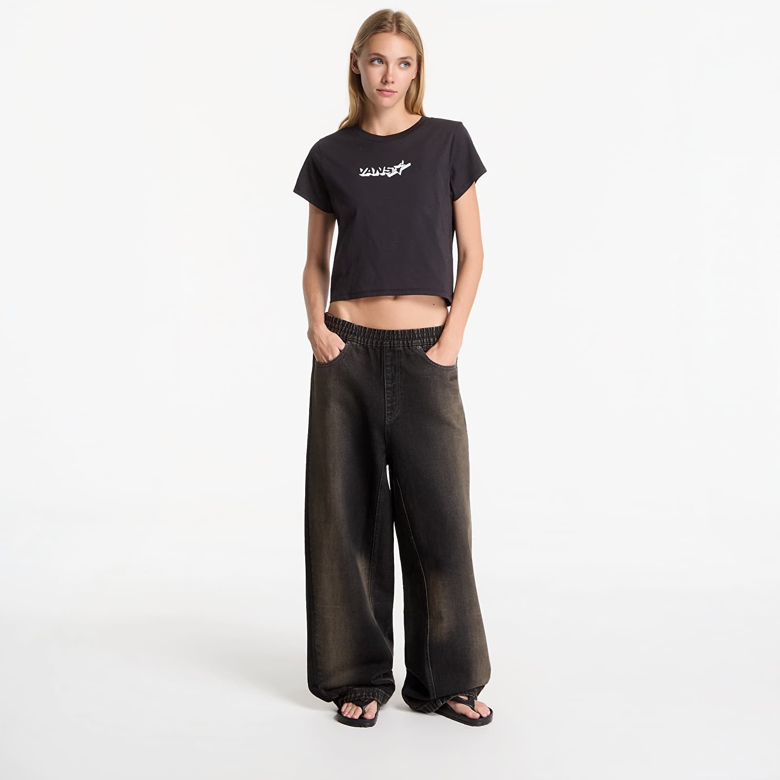 Women's T-shirts Vans Antares Ss Baby Tee Black