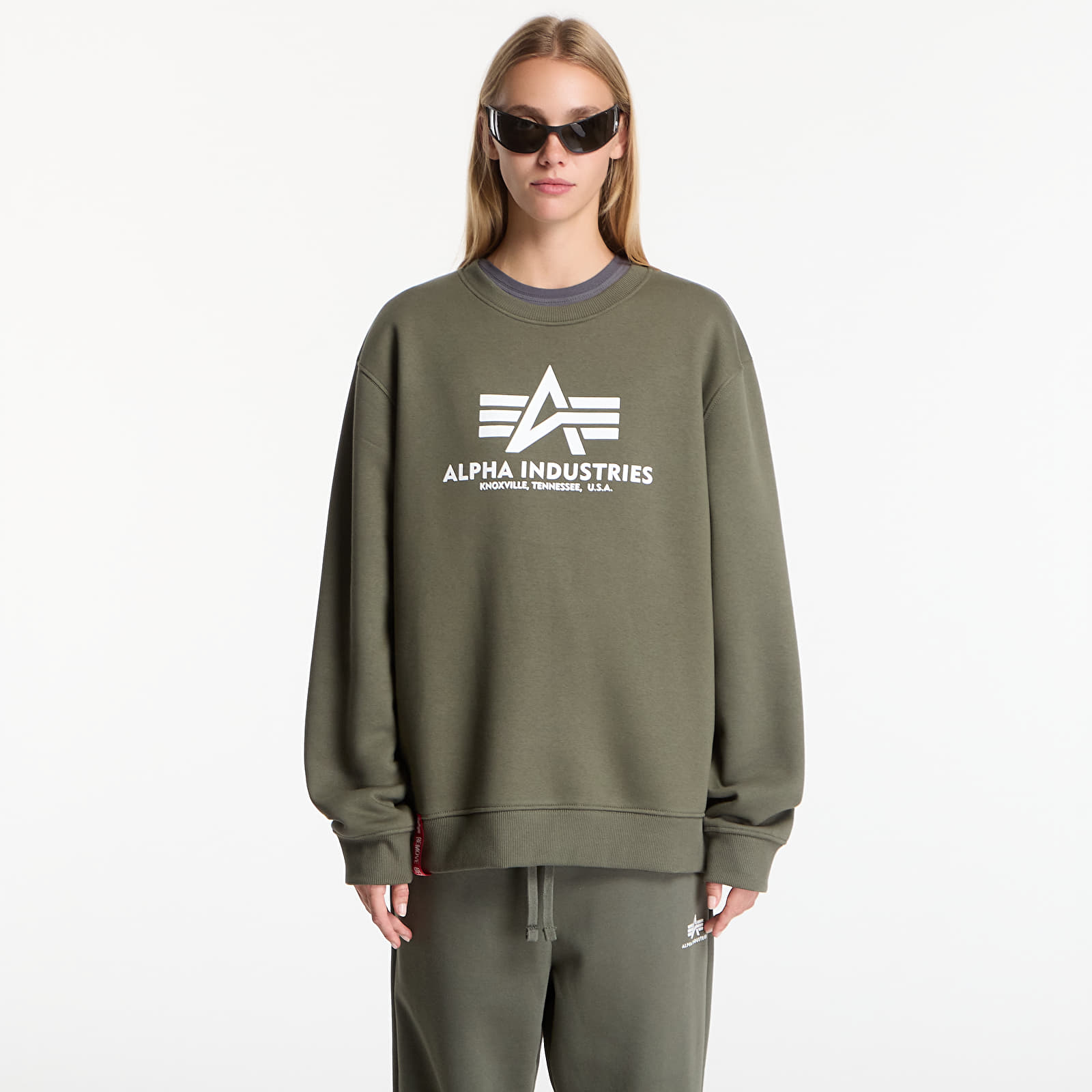 Ανδρικά φούτερ  Alpha Industries Basic Hoody Small Logo II Dark Olive
