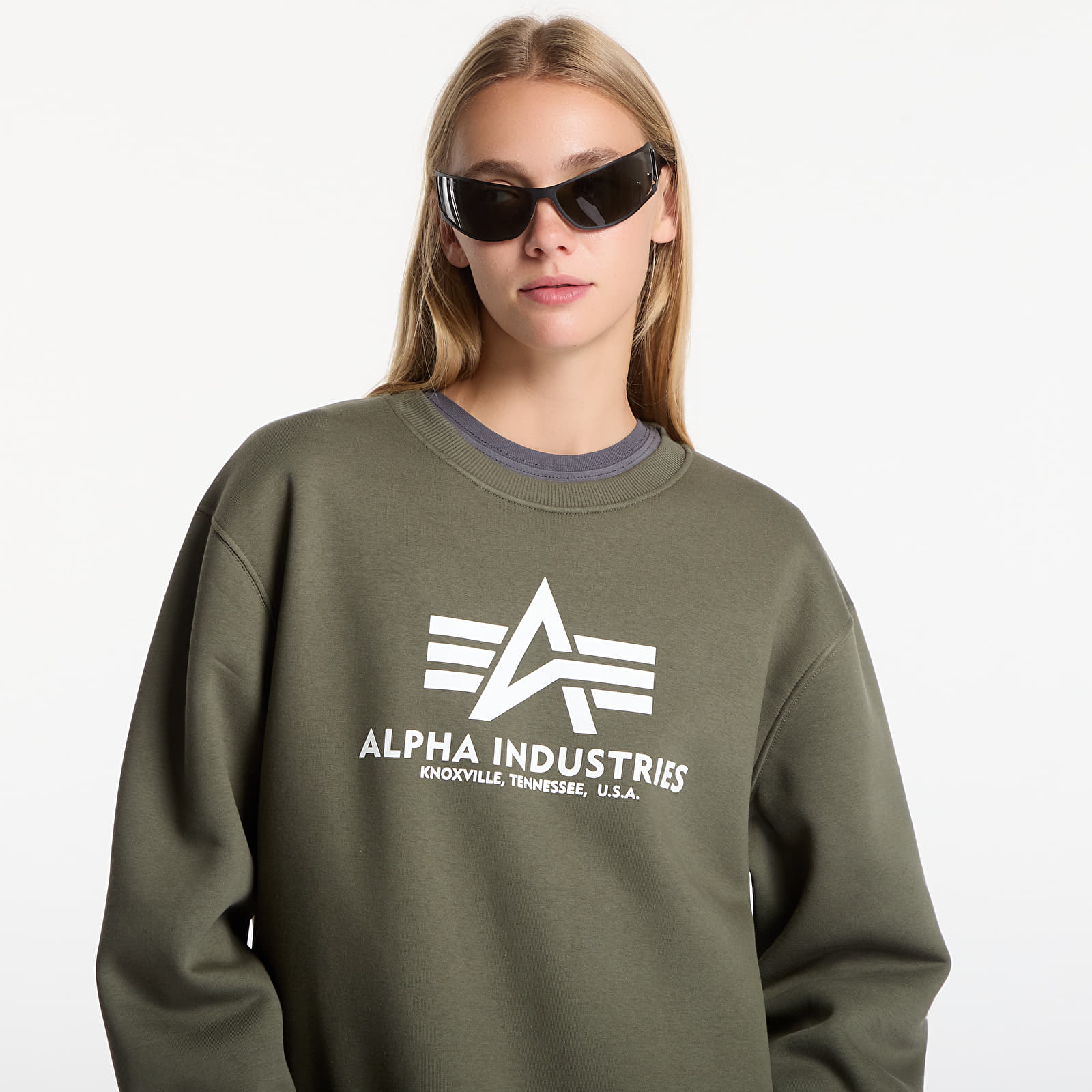 Ανδρικά φούτερ  Alpha Industries Basic Hoody Small Logo II Dark Olive