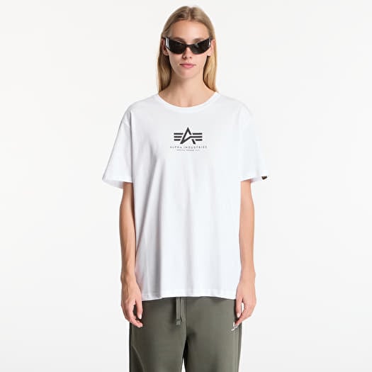 Тениска Alpha Industries Basic T-Shirt Contrast Stitch White
