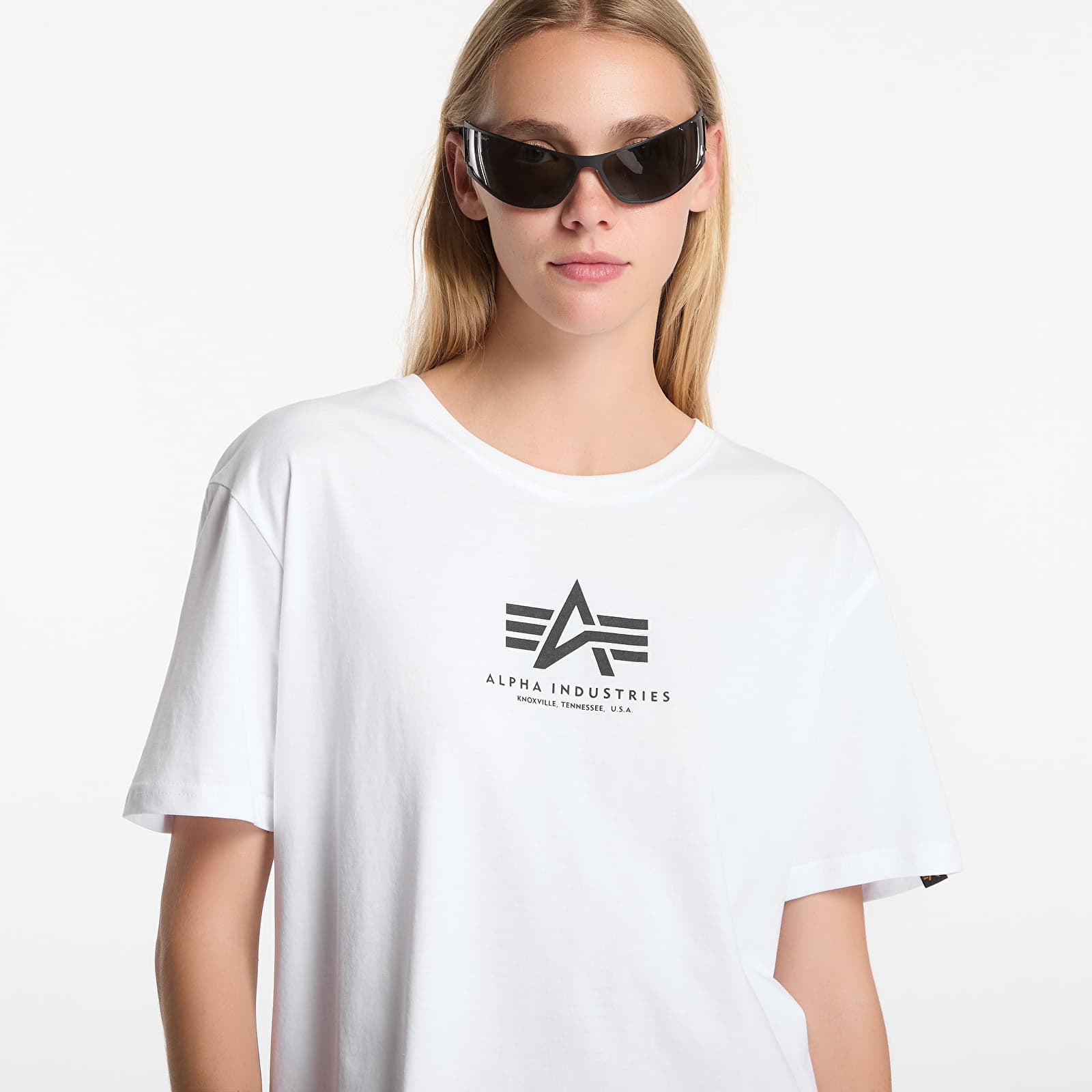 Ανδρικά μπλουζάκια Alpha Industries Basic T-Shirt Contrast Stitch White