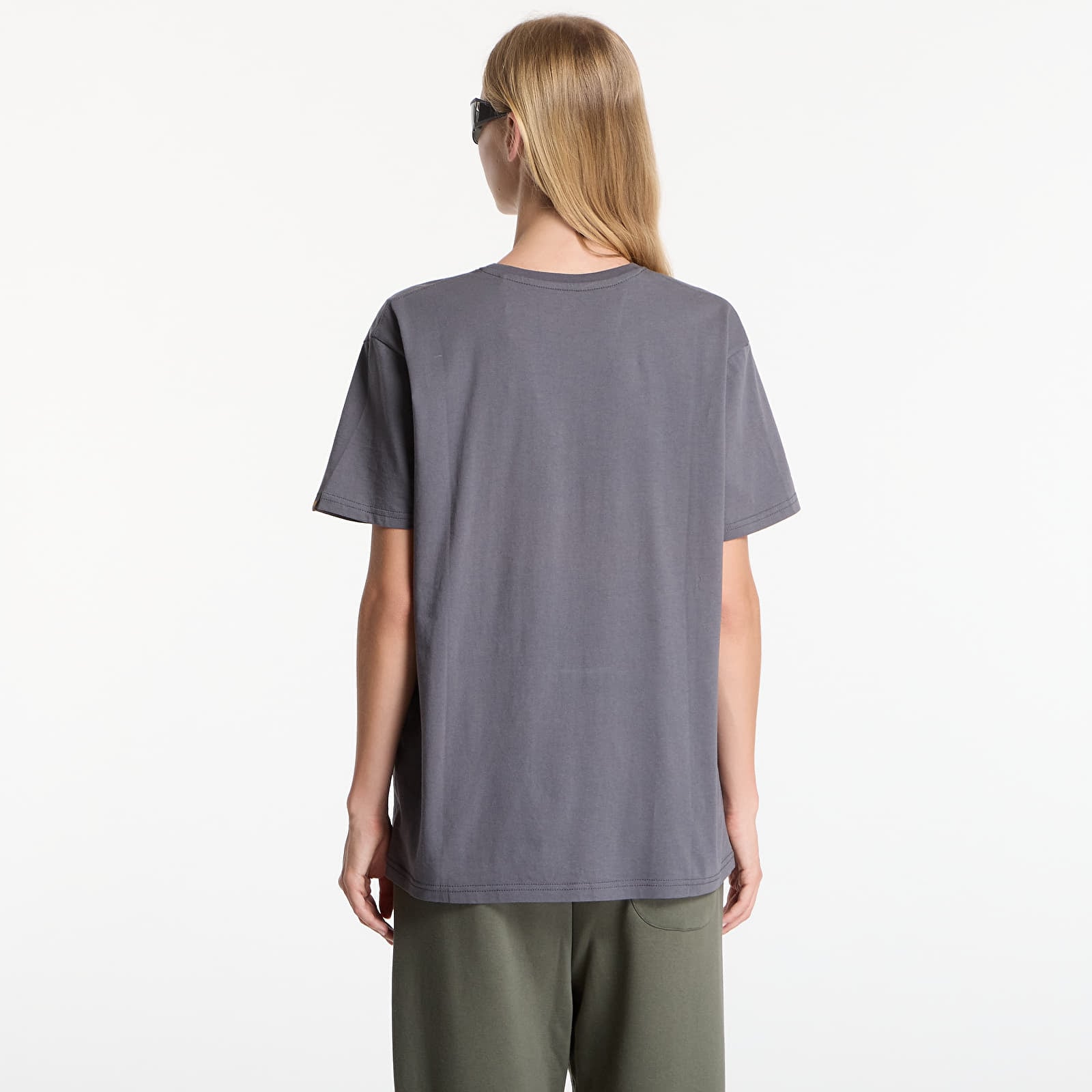 Ανδρικά μπλουζάκια Alpha Industries Basic T-Shirt Contrast Stitch Grey Black/ Black