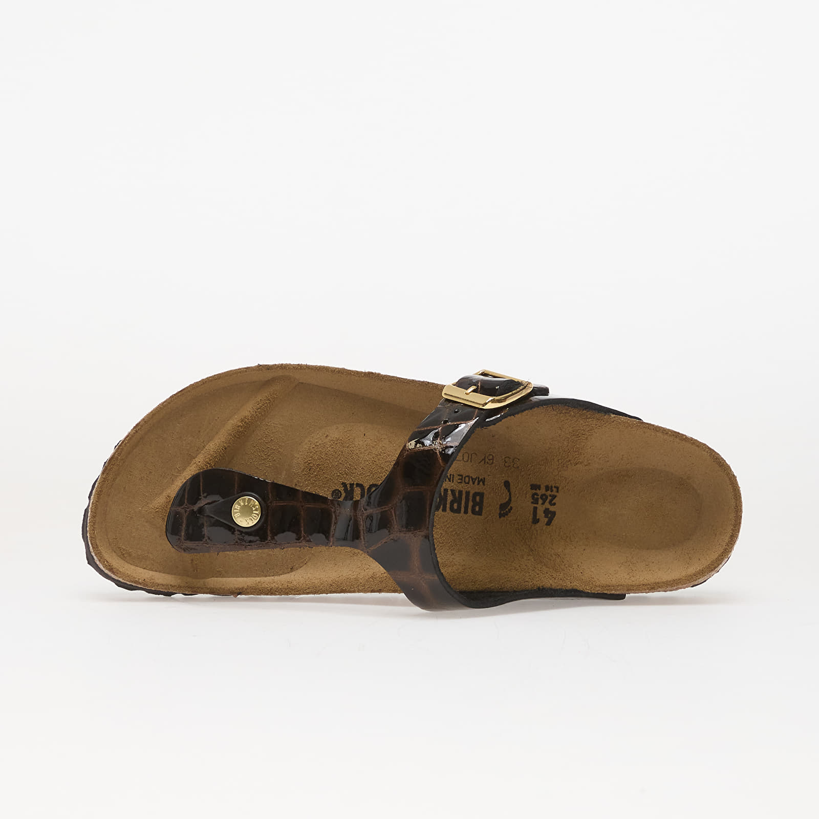 Sneakers und Schuhe für Frauen Birkenstock Gizeh LEN Emboss Leather Black