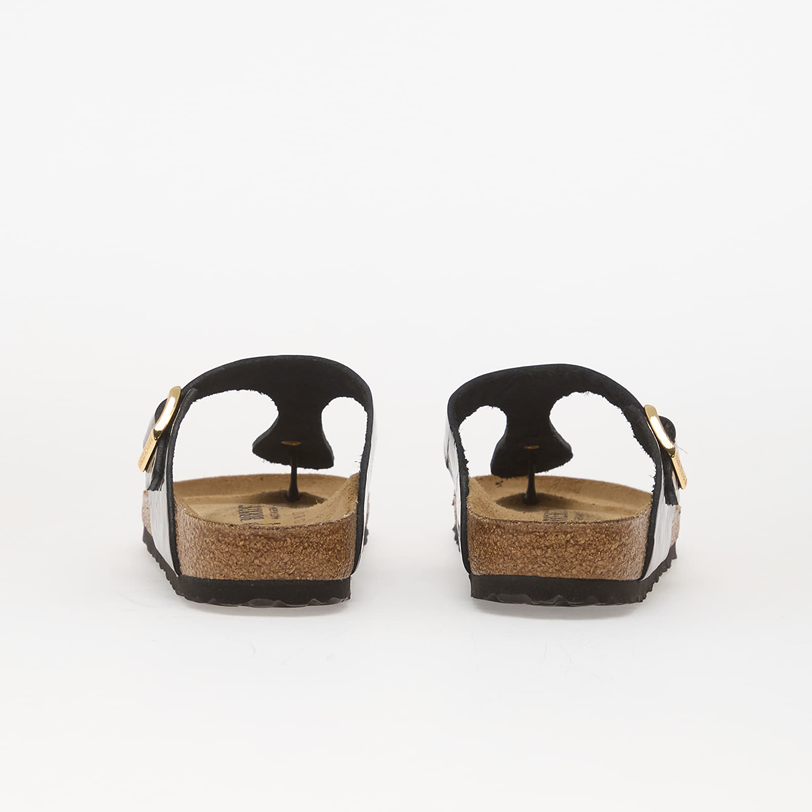 Sneakers und Schuhe für Frauen Birkenstock Gizeh LEN Emboss Leather Black