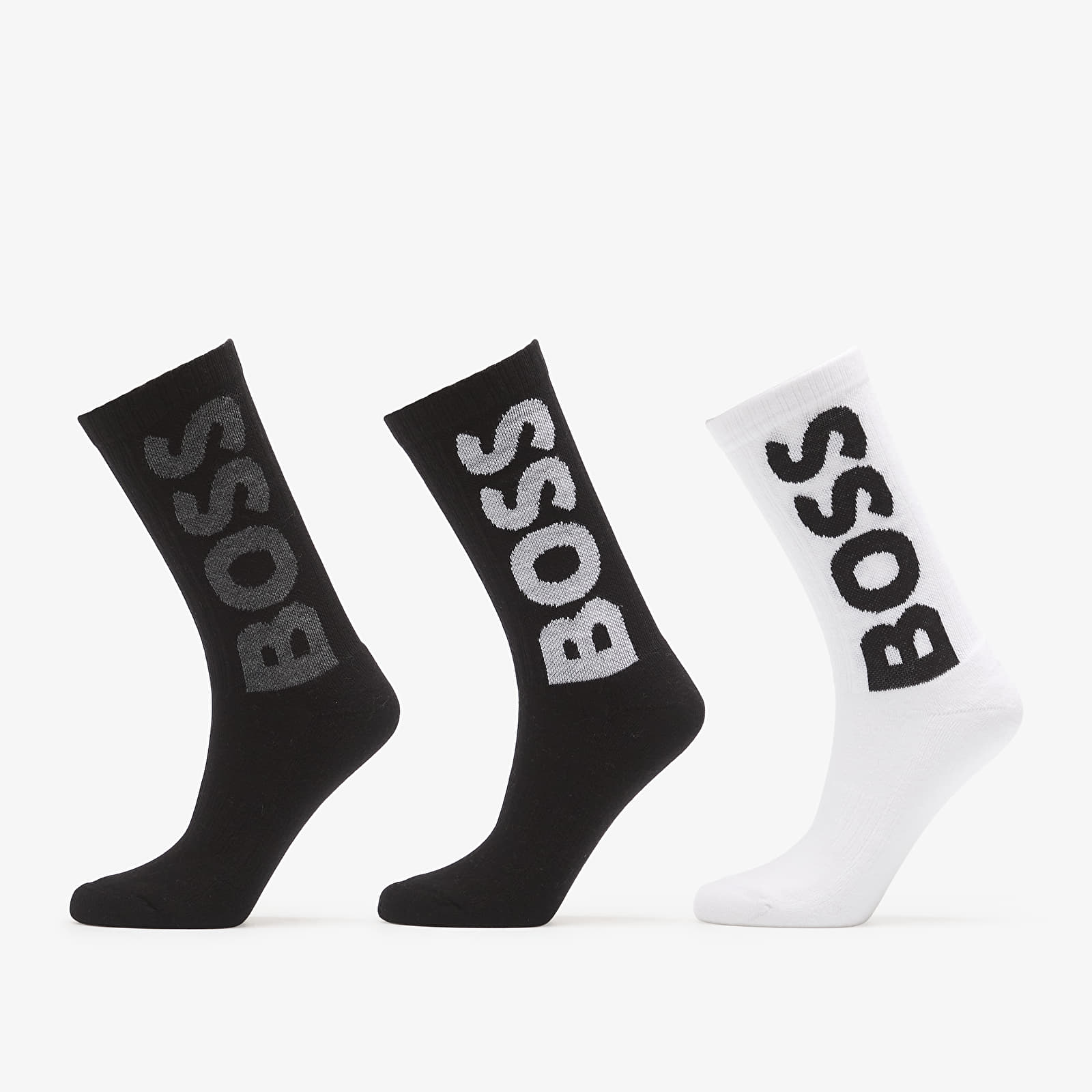 Muške čarape Hugo Boss 3-Pack Qs Rib Logo Cc Multicolor