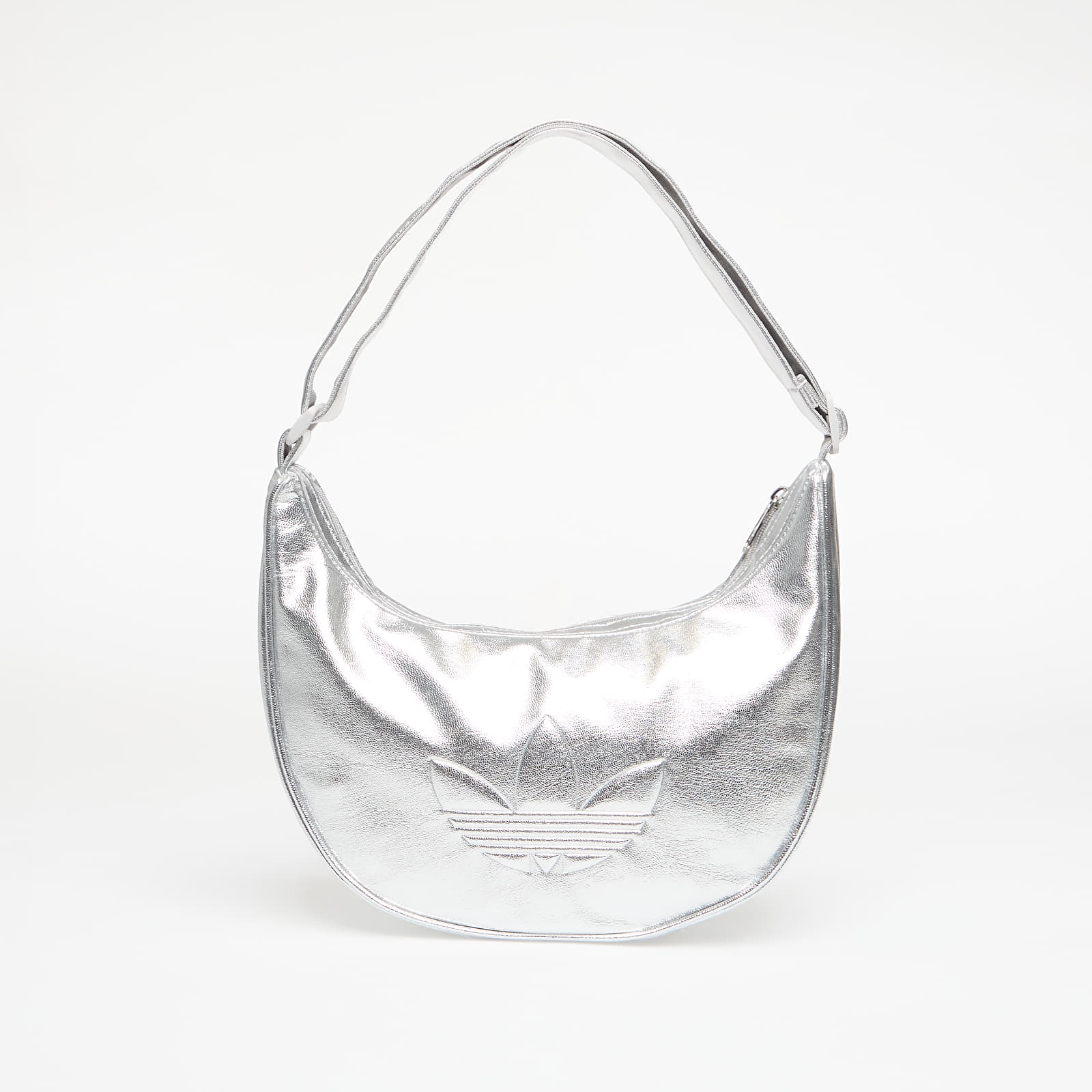 Vīriešu plecu somas adidas Adicolor Half Crescent Bag Metallic Pu Silver Met.