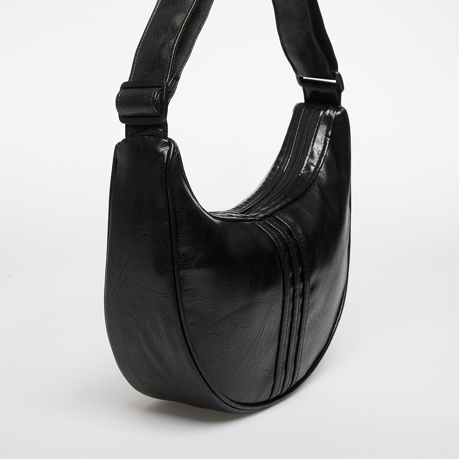 Men's Shoulder Bags adidas Adicolor Half Crescent Bag Metallic Pu Black