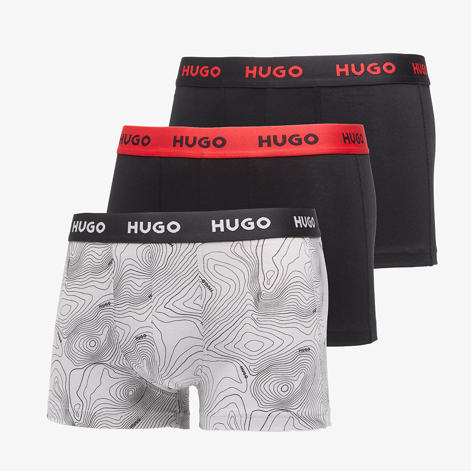 Shorts pour hommes Hugo Boss Trunk Triplet Design Black