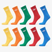 adidas Trefoil Crew Socks 10-Pack Blue/ Green/ Better Scarlet
