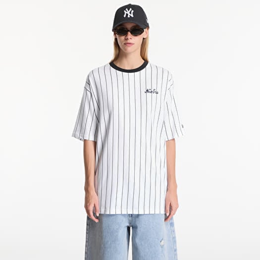 T-shirt New Era Pinstripe OS Tee UNISEX Optic White/ Navy