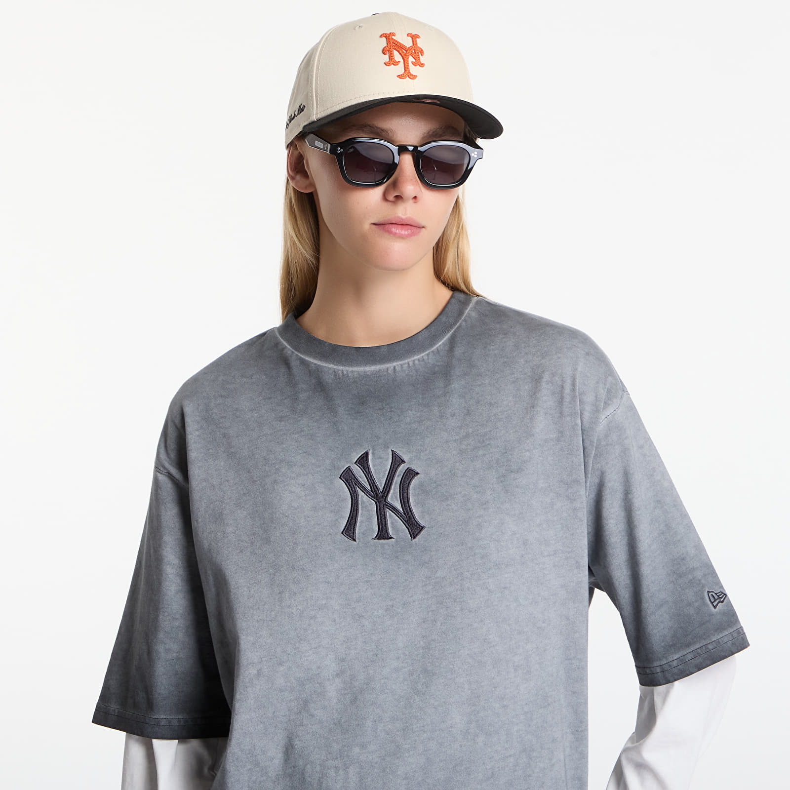 Pánská trička New Era MLB Washed Logo Tee New York Yankees UNISEX Black