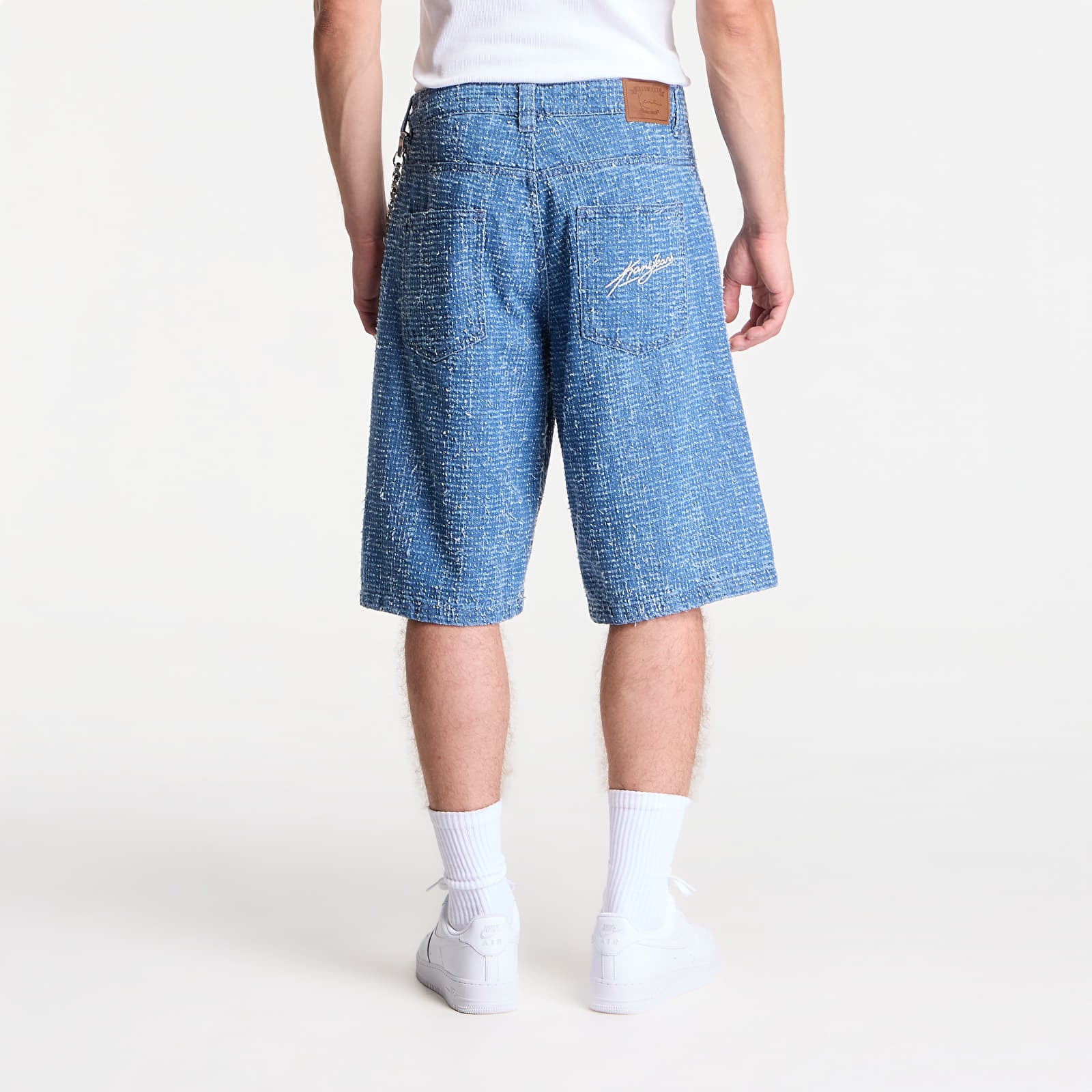 Kraťasy Karl Kani Kani Jeans Distressed Denim Jorts Blue