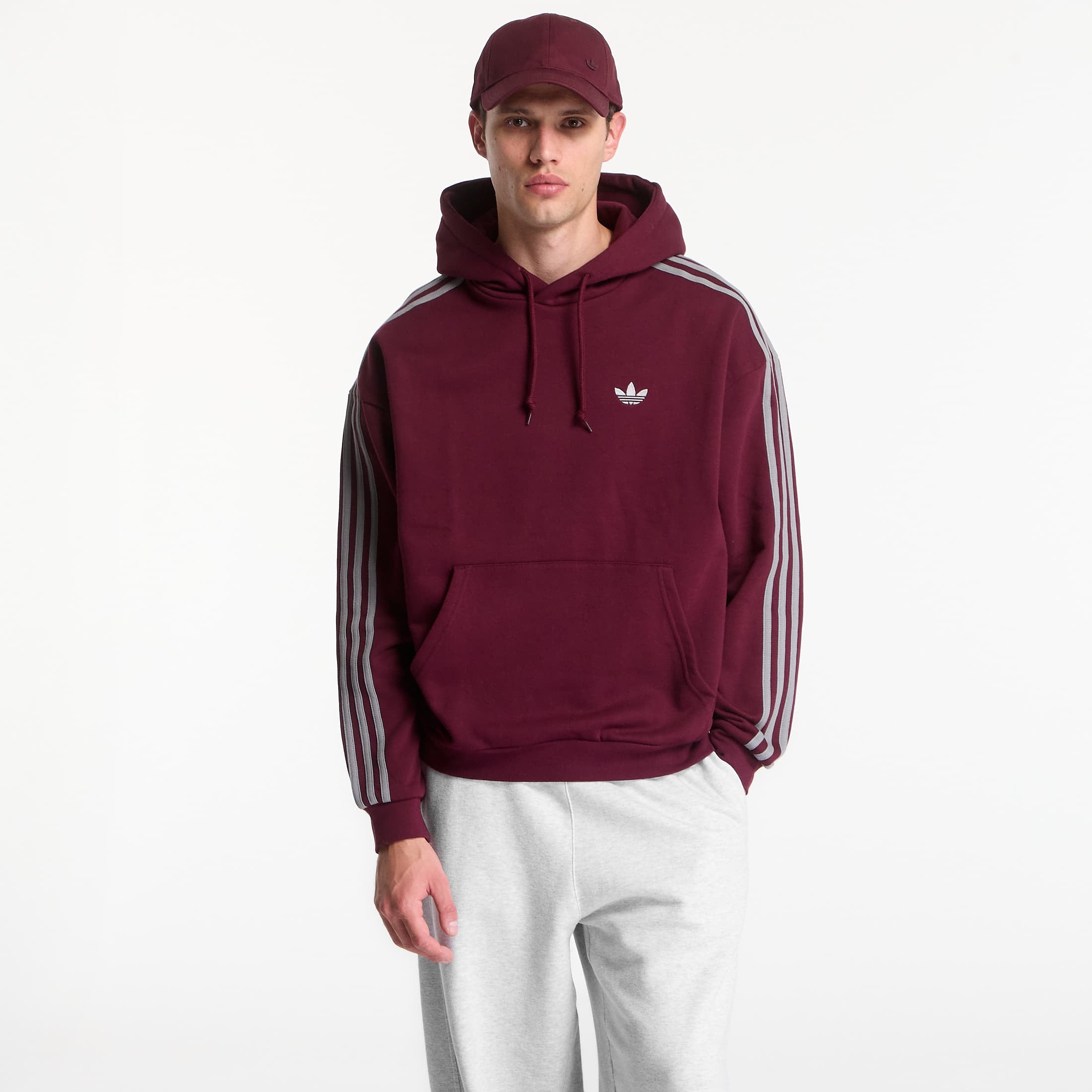 Sweatshirt adidas Adicolor Classics 3-Stripes Hoody Maroon M