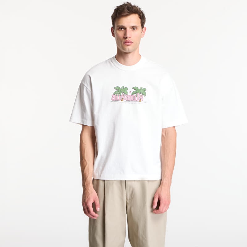 Camiseta AllSaints Troppo Ss Crew Graphic T-Shirt Chalk White