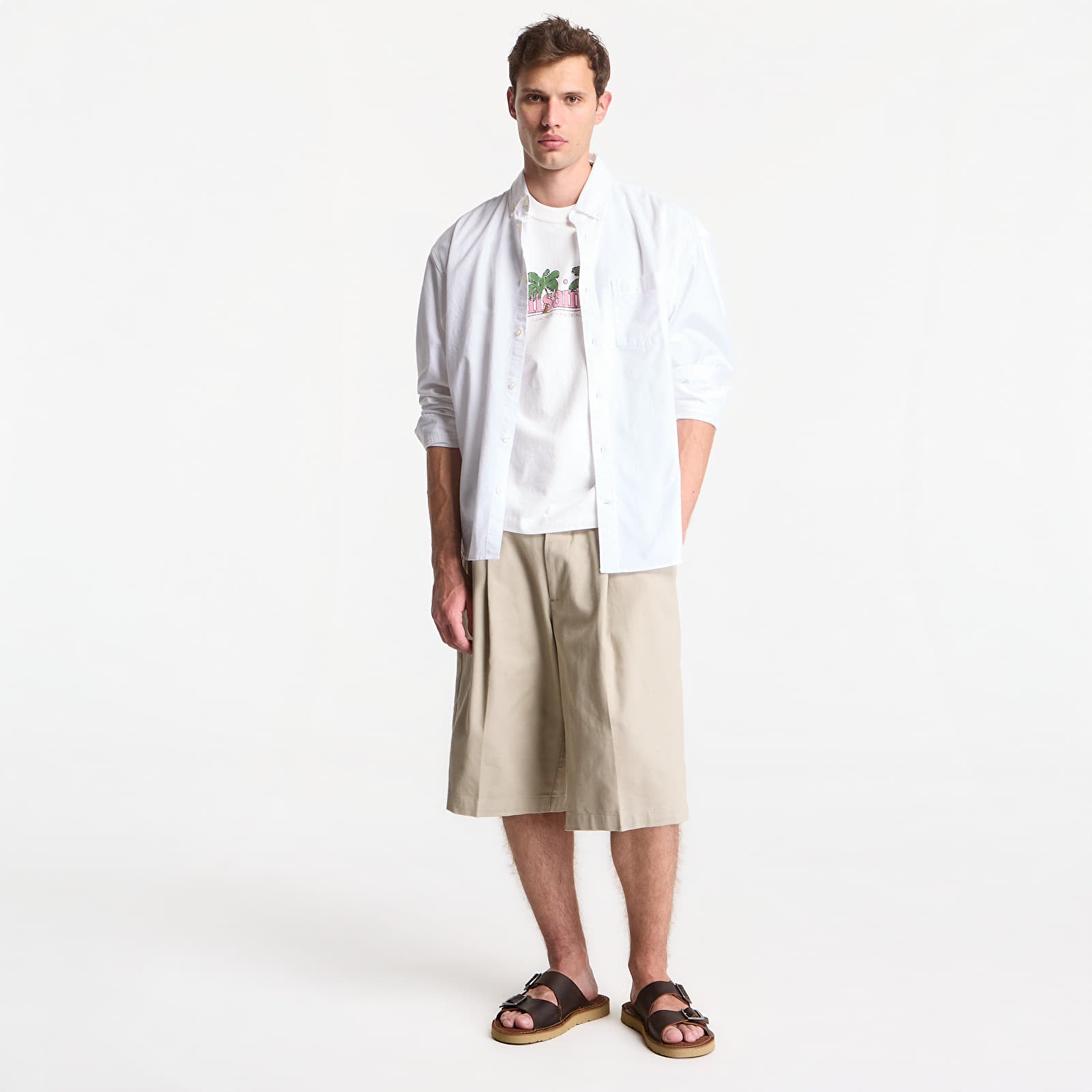 Magliette AllSaints Troppo Ss Crew Graphic T-Shirt Chalk White
