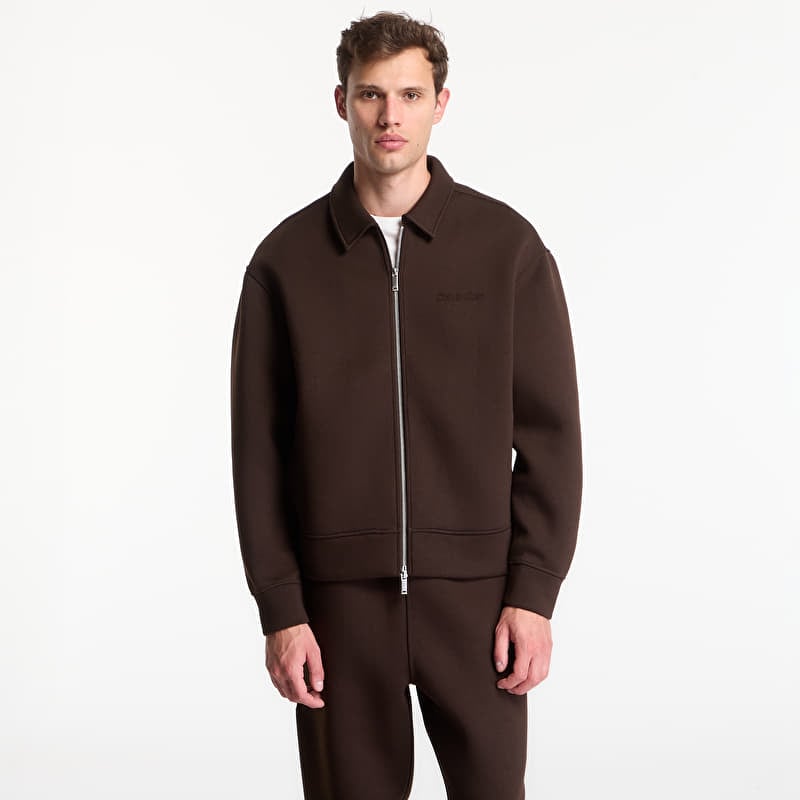 Striukė Calvin Klein Ls Cooling Spacer Fz Shirt Jacket Dark Coffee