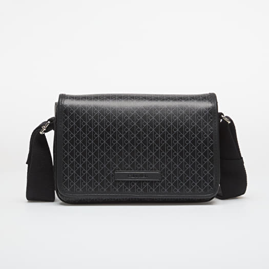 Krepšys Calvin Klein Emblem Aop Coated Small Flap Mes Black/ Aop