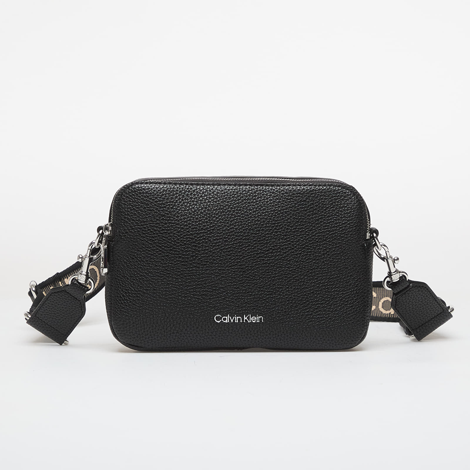 Handbags Calvin Klein Webbing 2X Strap Camera Bag Black