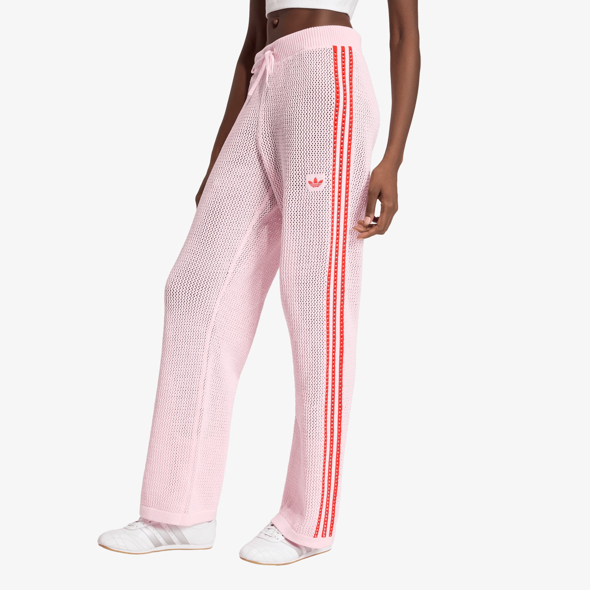 Sweatpants adidas Crochet Track Pants Clear Pink/ Red XS