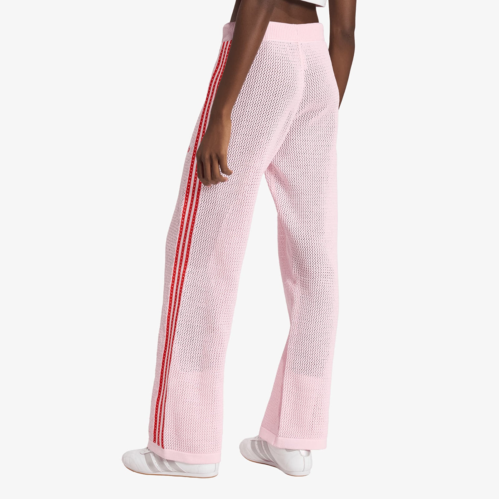 Women's Sweatpants adidas Crochet Track Pants Clear Pink/ Red
