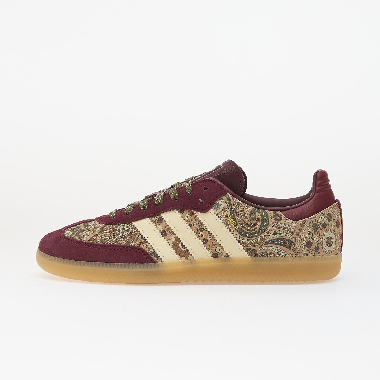 Buty damskie adidas x Liberty London Samba OG Maroon/ Warm Vanilla/ Olive Strata