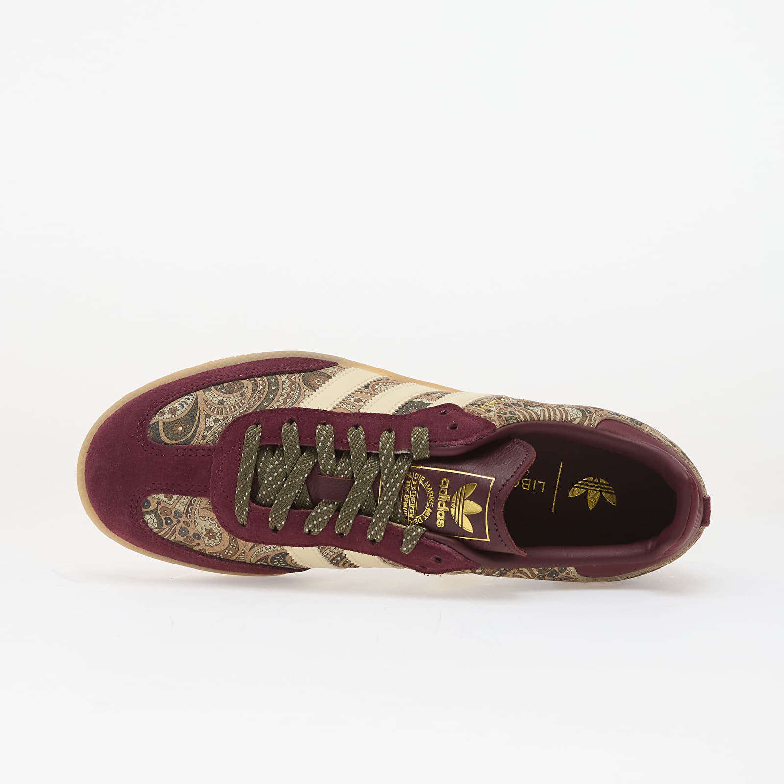 Buty damskie adidas x Liberty London Samba OG Maroon/ Warm Vanilla/ Olive Strata