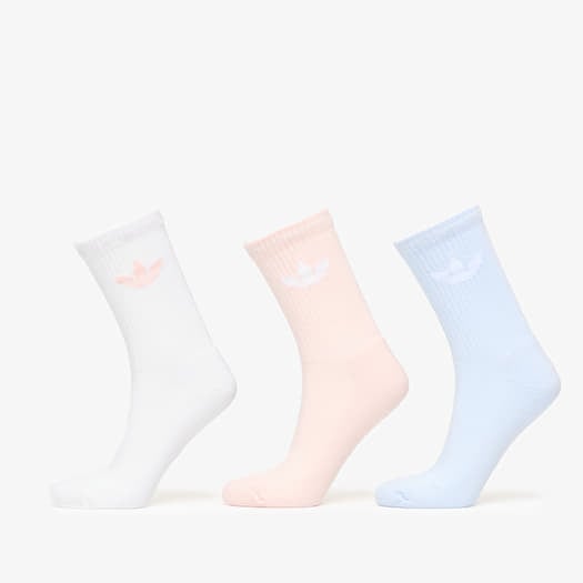 adidas Trefoil Crew Sock Cushion 3-Pack White