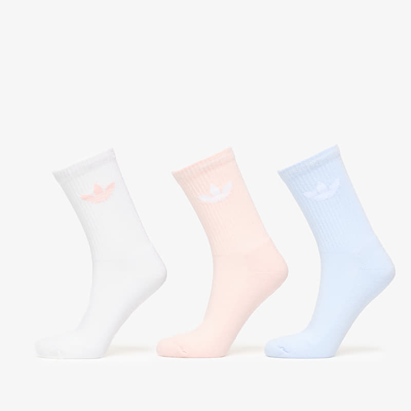 adidas Trefoil Crew Sock Cushion 3-Pack White