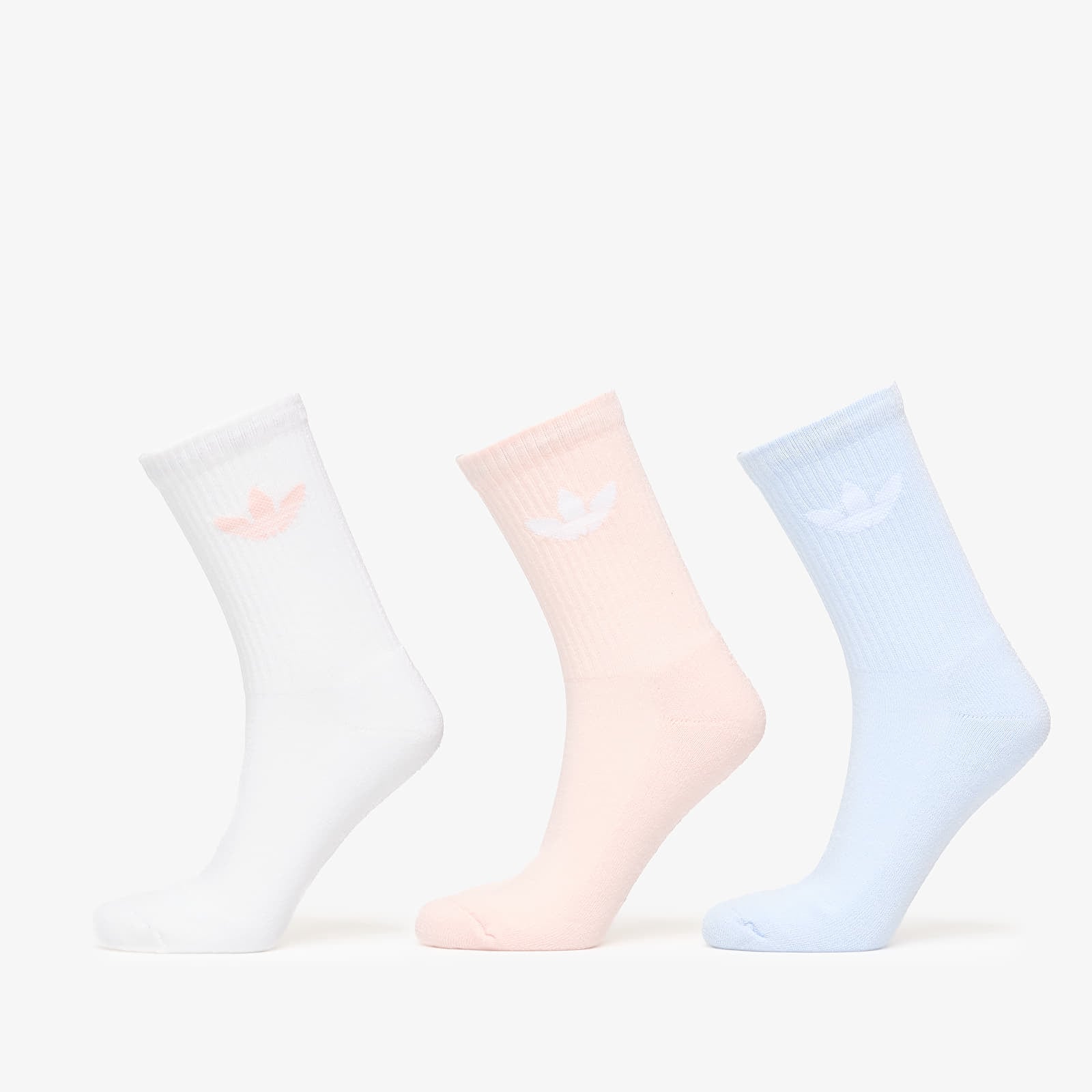 Herensokken adidas Trefoil Crew Sock Cushion 3-Pack White